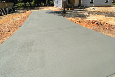 driveway repair and concrete pour around glynn county